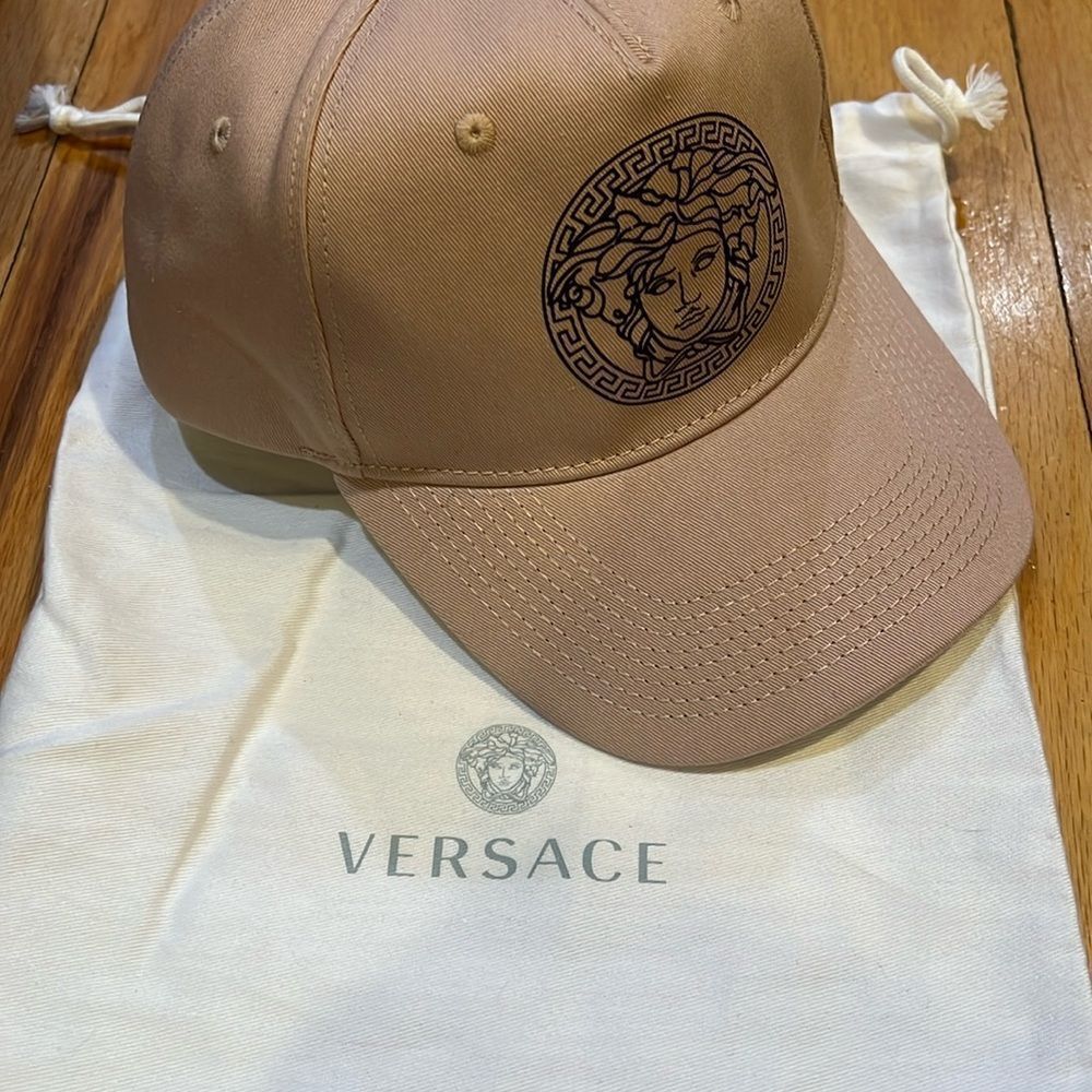 VERSACE Medusa Cotton Cap Adjustable Pink Size 57 cm - Picture 3 of 5